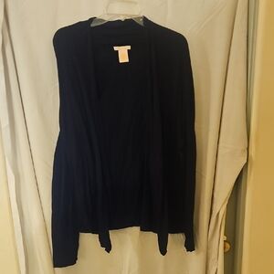 Sweet Romeo Black Open Front Cardigan